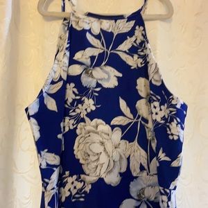 Long Blue Floral Women’s Medium Dress